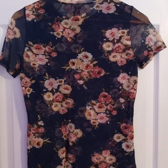Halogen Mesh Floral Shirt - Picture 2 of 4